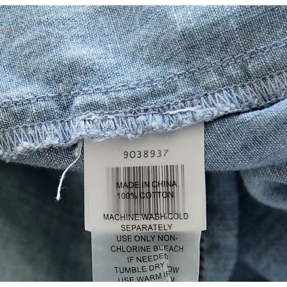 Vince Camuto Blue Cotton Chambray Jumpsuit size M - Picture 5 of 6